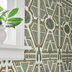 Aerial Garden Sage Behang AT9597 -Trendy Wanddecoratie Wereld anna french aerial garden sage behang at9597 2