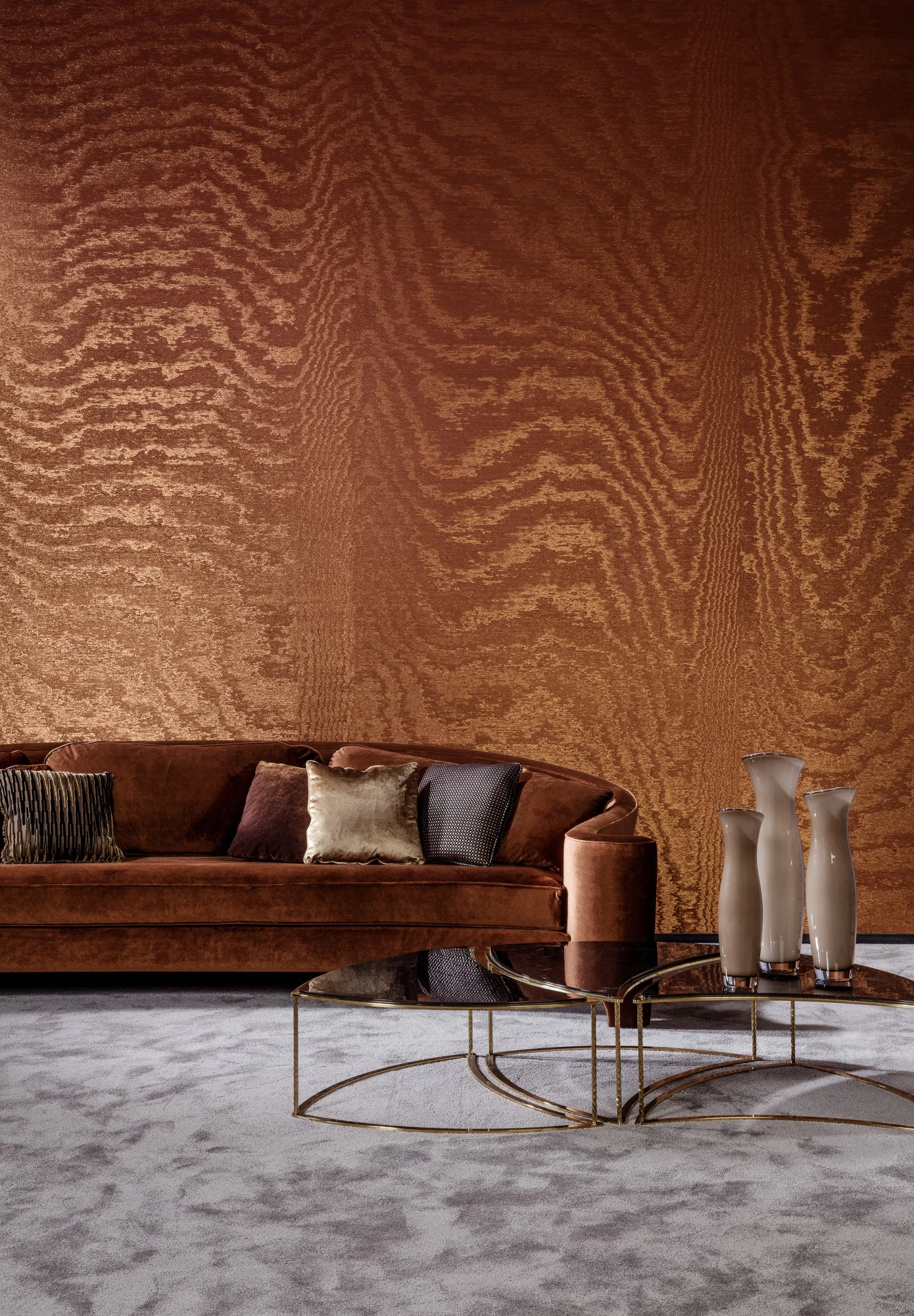 ARTE Moire Sunset Orange - 15012 4 ARTE Moire Sunset Orange - 15012 - Afbeelding 2