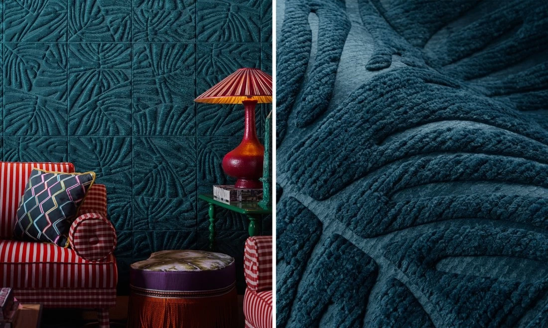 ARTE Monstera Petrol - 43022 4 ARTE Monstera Petrol - 43022 - Afbeelding 2