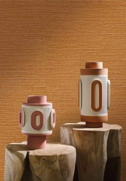 Casamance Zostera Mordoré - 75972140 9 Casamance Zostera Mordoré - 75972140 -Trendy Wanddecoratie Wereld casamance casamance zostera mordore 75972140 2