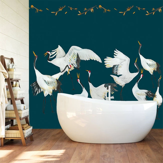 Catchii Japanese Crane Dance Blue - W200001 4 Catchii Japanese Crane Dance Blue - W200001 - Afbeelding 2