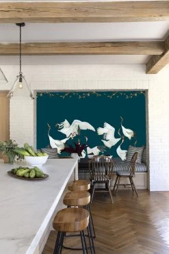 Catchii Japanese Crane Dance Blue - W200001 8 Catchii Japanese Crane Dance Blue - W200001 -Trendy Wanddecoratie Wereld catchii japanese crane dance blue w200001 2