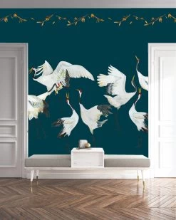 Catchii Japanese Crane Dance Blue - W200001 9 Catchii Japanese Crane Dance Blue - W200001 -Trendy Wanddecoratie Wereld catchii japanese crane dance blue w200001 3