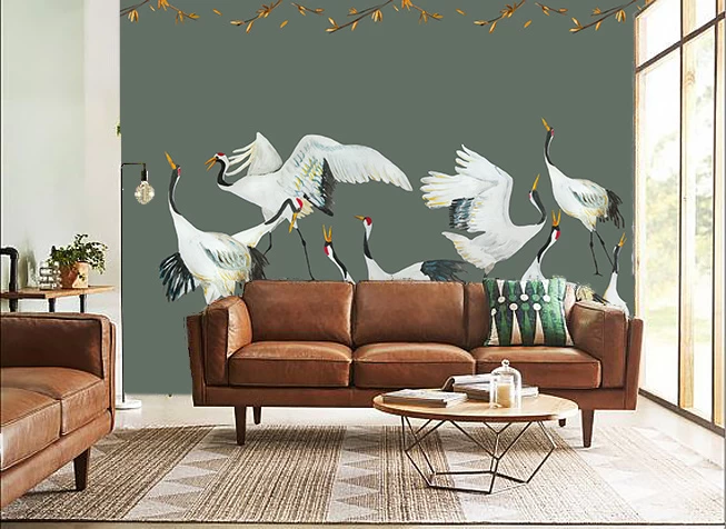 Catchii Japanese Crane Dance Green - W200003 7 Catchii Japanese Crane Dance Green - W200003 - Afbeelding 5