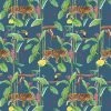 Catchii Tiger Jungle Dark Blue - W100110 -Trendy Wanddecoratie Wereld catchii tiger jungle dark blue w100110