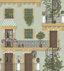 Cole And Son Alfaro Dark Ochre & Forest Green 117/4012