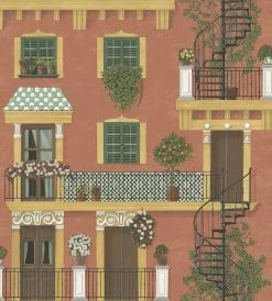 Cole And Son Alfaro Ochre & Racing Car Green 117/4011