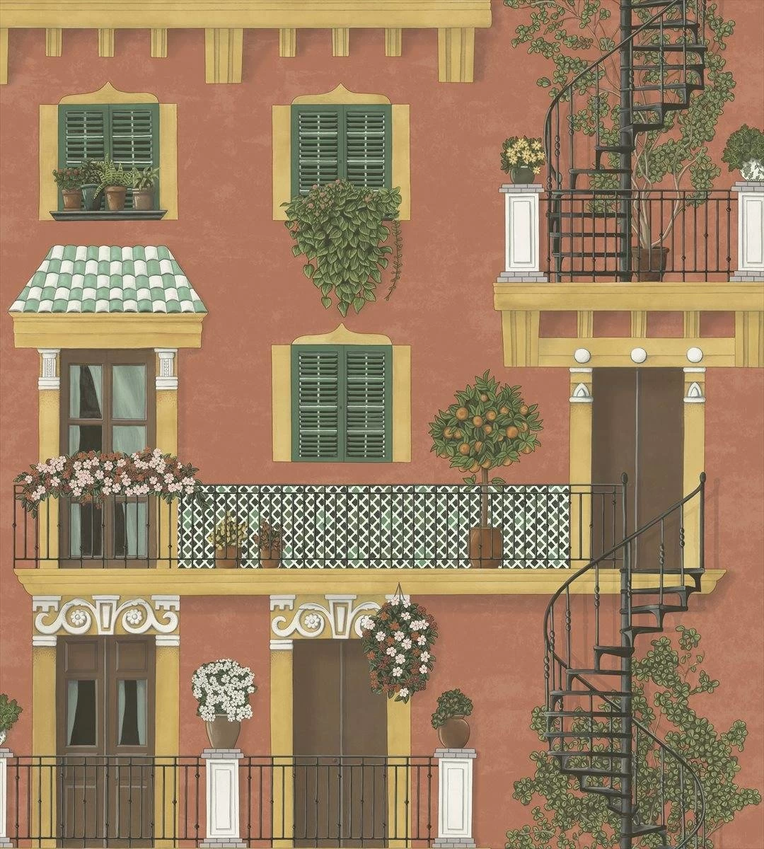 Cole And Son Alfaro Ochre & Racing Car Green 117/4011 3 Cole And Son Alfaro Ochre & Racing Car Green 117/4011