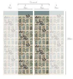 Josephine Munsey Abandoned Arches Celadon & Stone - JMW-100501 -Trendy Wanddecoratie Wereld josephine munsey josephine munsey abandoned arches 4