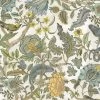 Josephine Munsey Chameleon Trail Lemon And Light Blue - JMW-102201 -Trendy Wanddecoratie Wereld josephine munsey josephine munsey chameleon trail