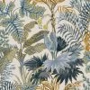 Josephine Munsey Palm Grove Ecru And Blue - JMW-101311 -Trendy Wanddecoratie Wereld josephine munsey josephine munsey palm grove ecru