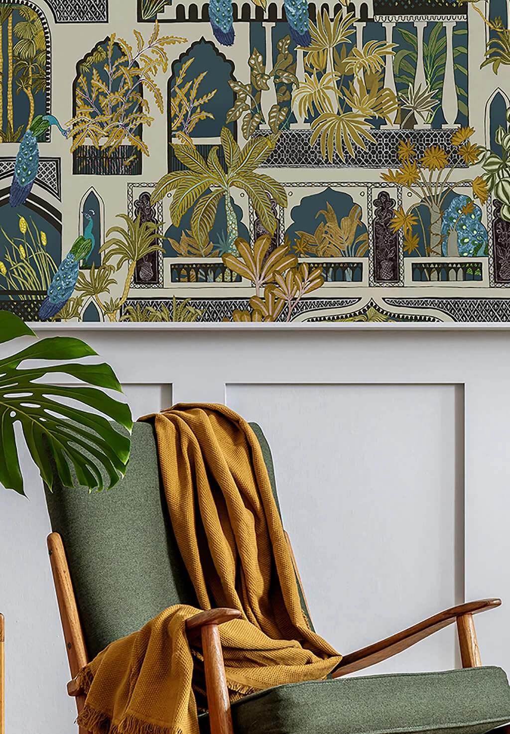 Josephine Munsey Peacock Arches Dark Teal - JMW-101121 5 Josephine Munsey Peacock Arches Dark Teal - JMW-101121 - Afbeelding 3