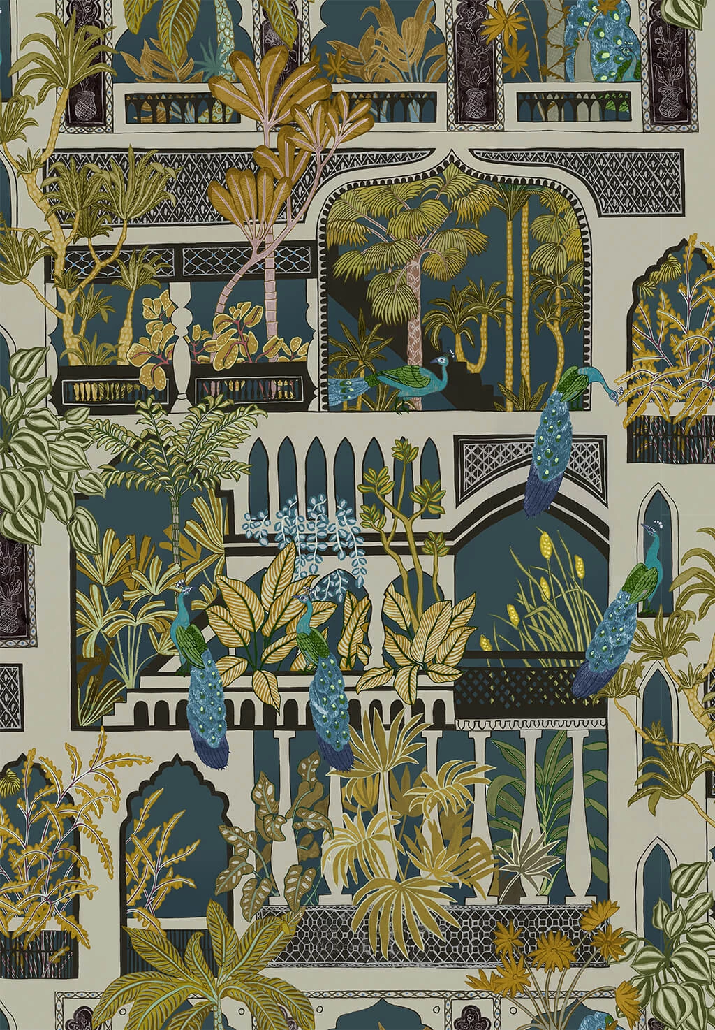 Josephine Munsey Peacock Arches Dark Teal - JMW-101121 3 Josephine Munsey Peacock Arches Dark Teal - JMW-101121