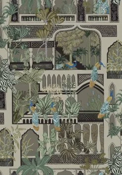 Josephine Munsey Peacock Arches Mushroom Grey - JMW-101111