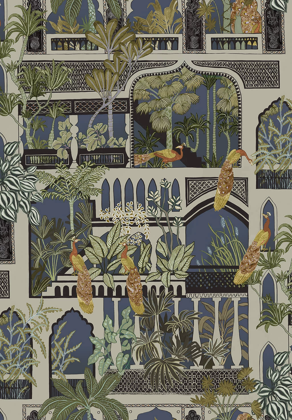 Josephine Munsey Peacock Arches Petrol - JMW-101131 3 Josephine Munsey Peacock Arches Petrol - JMW-101131