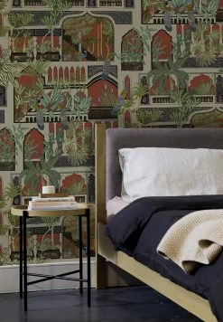 Josephine Munsey Peacock Terracotta - JMW-101141 -Trendy Wanddecoratie Wereld josephine munsey josephine munsey peacock terracot 2