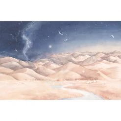 Les Dominotiers Loup Blue Biche Faupe - DOM804 -Trendy Wanddecoratie Wereld les dominotiers les dominotiers loup blue biche fa 1