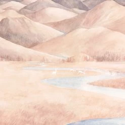 Les Dominotiers Loup Blue Biche Faupe - DOM804 -Trendy Wanddecoratie Wereld les dominotiers les dominotiers loup blue biche fa 3