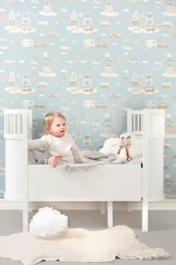 Majvillan Above The Clouds Soft Blue - 131-02 9 Majvillan Above The Clouds Soft Blue - 131-02 -Trendy Wanddecoratie Wereld majvillan majvillan above the clouds soft blue 131 3