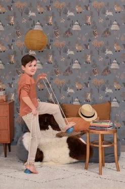 Majvillan Deep Forest Midnight Blue - 145-02 -Trendy Wanddecoratie Wereld majvillan majvillan deep forest midnight blue 145 2