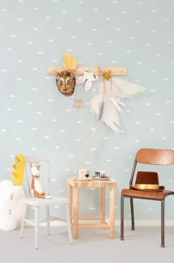 Majvillan Dreamy Clouds Dusty Blue - 132-02 -Trendy Wanddecoratie Wereld majvillan majvillan dreamy clouds dusty blue 132 0 2