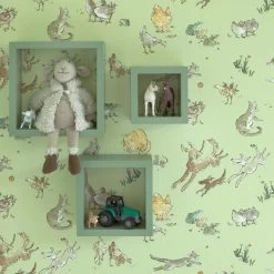 Osborne Little Quentins Menagerie W6063-06 5 Osborne Little Quentins Menagerie W6063-06 -Trendy Wanddecoratie Wereld osborne little osborne little quentins menagerie w 1