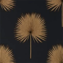 Sanderson Fan Palm Charcoal/Gold - 216639