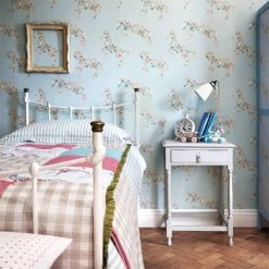 Sanderson Pretty Ponies Pink/Sky - 214036 -Trendy Wanddecoratie Wereld sanderson sanderson pretty ponies pink sky 214036 1